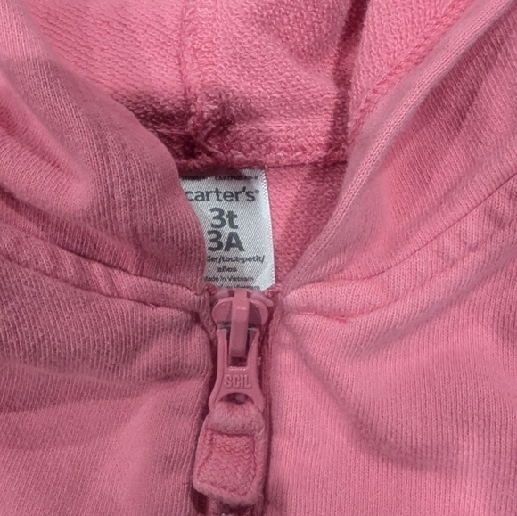 Carter's Light Pink Kids Zip-Up Hoodie - Picture 3 of 3